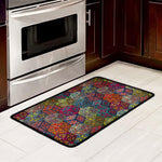 Bohemian Indian Box Pattern Print Kitchen Mat