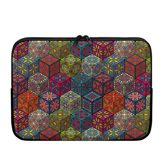 Bohemian Indian Box Pattern Print Laptop Sleeve