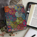 Bohemian Indian Box Pattern Print Leather Bible Cover