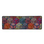 Bohemian Indian Box Pattern Print Long Kitchen Mat