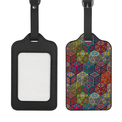 Bohemian Indian Box Pattern Print Luggage Tag