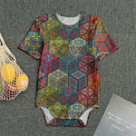 Bohemian Indian Box Pattern Print Men's Bodysuit