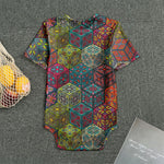 Bohemian Indian Box Pattern Print Men's Bodysuit