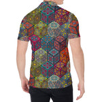 Bohemian Indian Box Pattern Print Men's Shirt