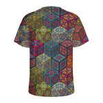 Bohemian Indian Box Pattern Print Men's Sports T-Shirt
