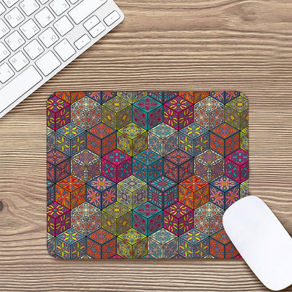 Bohemian Indian Box Pattern Print Mouse Pad
