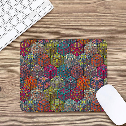 Bohemian Indian Box Pattern Print Mouse Pad