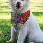 Bohemian Indian Box Pattern Print Over The Collar Dog Bandana