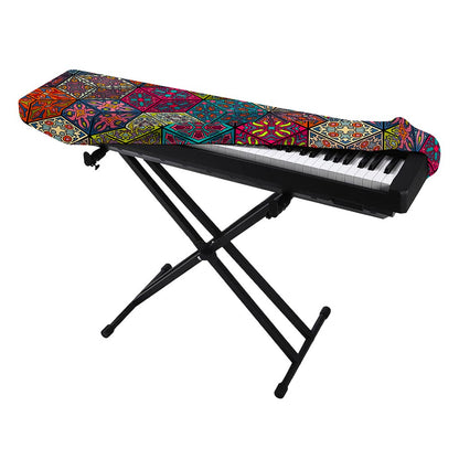 Bohemian Indian Box Pattern Print Piano Keyboard Cover