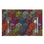 Bohemian Indian Box Pattern Print Placemat