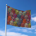 Bohemian Indian Box Pattern Print Polyester Flag