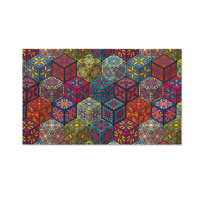 Bohemian Indian Box Pattern Print Polyester Flag