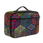 Bohemian Indian Box Pattern Print Portable Lunch Bag