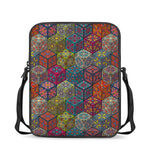 Bohemian Indian Box Pattern Print Rectangular Crossbody Bag