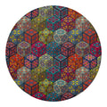 Bohemian Indian Box Pattern Print Round Blanket