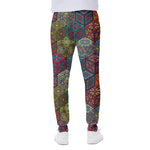 Bohemian Indian Box Pattern Print Scuba Joggers