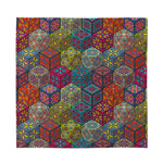 Bohemian Indian Box Pattern Print Silk Bandana