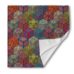 Bohemian Indian Box Pattern Print Silk Bandana