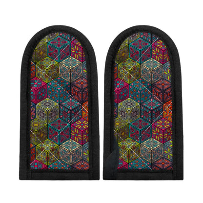 Bohemian Indian Box Pattern Print Skillet Handle Cover