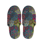 Bohemian Indian Box Pattern Print Slippers