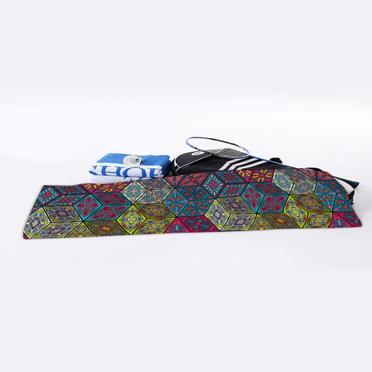 Bohemian Indian Box Pattern Print Sports Towel