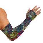 Bohemian Indian Box Pattern Print Sun Protection Arm Sleeves