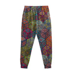 Bohemian Indian Box Pattern Print Sweatpants
