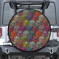 Bohemian Indian Box Pattern Print Tire Cover