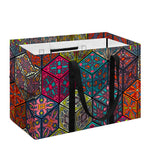 Bohemian Indian Box Pattern Print Utility Tote Bag