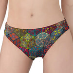 Bohemian Indian Box Pattern Print Women's Panties