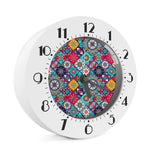Bohemian Indian Mandala Patchwork Print Alarm Clock