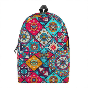 Bohemian Indian Mandala Patchwork Print Backpack