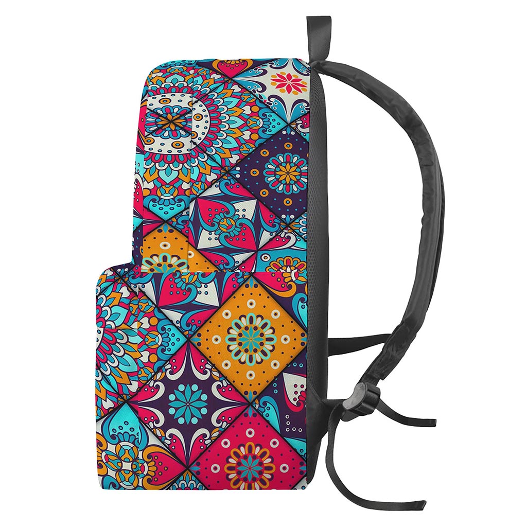 Bohemian Indian Mandala Patchwork Print Backpack