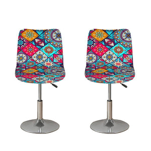 Bohemian Indian Mandala Patchwork Print Bar Stool Covers