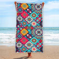 Bohemian Indian Mandala Patchwork Print Beach Towel