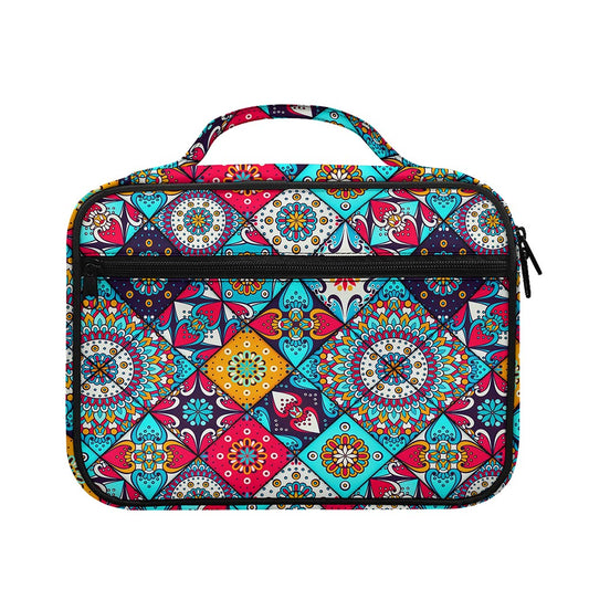Bohemian Indian Mandala Patchwork Print Briefcase Bible Bag