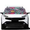 Bohemian Indian Mandala Patchwork Print Car Windshield Snow Cover