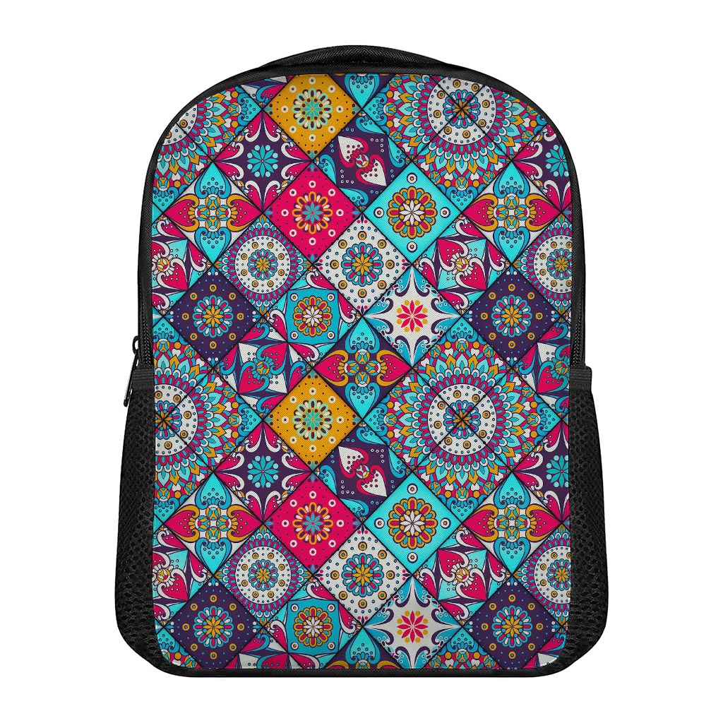 Bohemian Indian Mandala Patchwork Print Casual Backpack