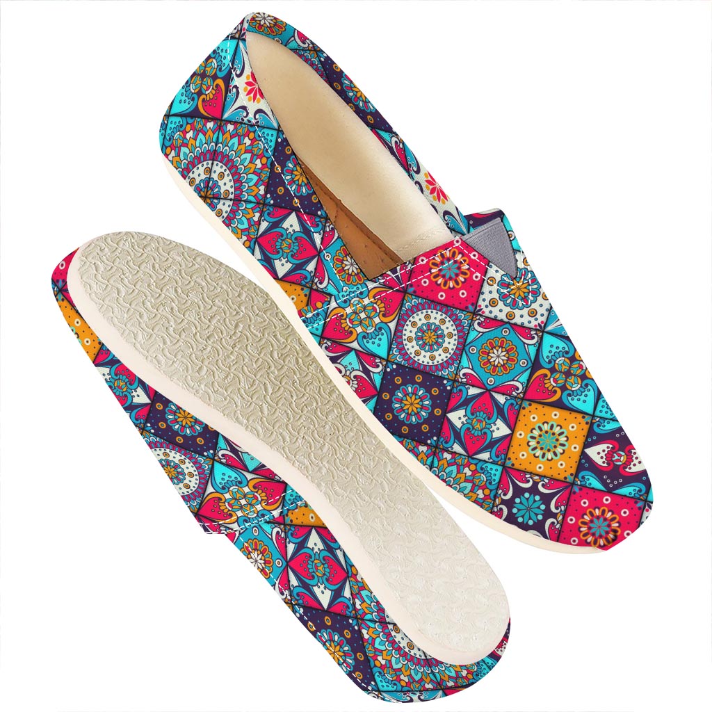 Bohemian Indian Mandala Patchwork Print Casual Shoes