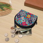 Bohemian Indian Mandala Patchwork Print Coin Purse