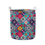 Bohemian Indian Mandala Patchwork Print Collapsible Laundry Basket