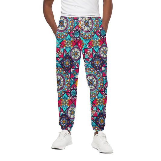 Bohemian Indian Mandala Patchwork Print Cotton Pants