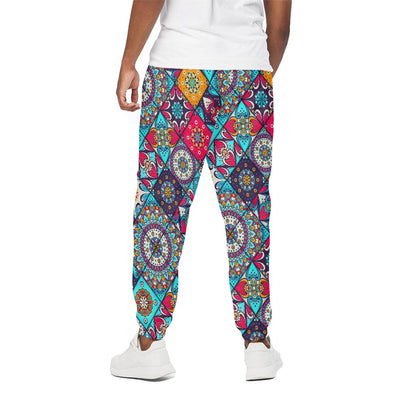 Bohemian Indian Mandala Patchwork Print Cotton Pants