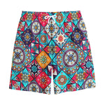 Bohemian Indian Mandala Patchwork Print Cotton Shorts