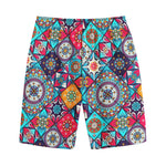 Bohemian Indian Mandala Patchwork Print Cotton Shorts