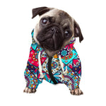 Bohemian Indian Mandala Patchwork Print Dog Zip Up Hoodie