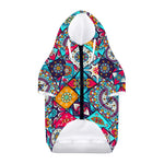 Bohemian Indian Mandala Patchwork Print Dog Zip Up Hoodie