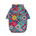 Bohemian Indian Mandala Patchwork Print Dog Zip Up Hoodie