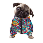 Bohemian Indian Mandala Patchwork Print Dog Zip Up Jacket