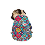 Bohemian Indian Mandala Patchwork Print Dog Zip Up Jacket